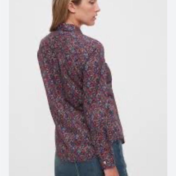 Gap Perfect Shirt, Liberty-inspired print, Sz S - Picture 5 of 7